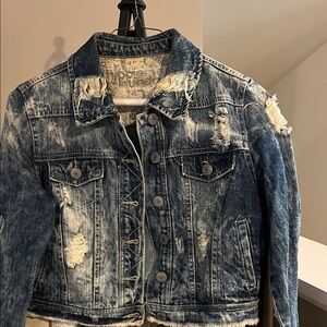 Distressed Denim Jacket by Hippie Laundry